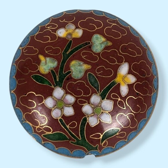 Jewelry - Vintage Cloisonné Colourful Floral Bead